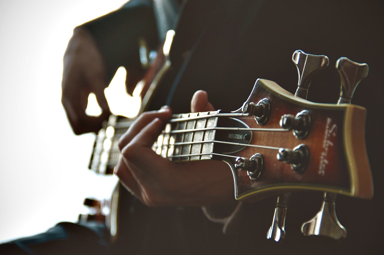 man, guitar, playing